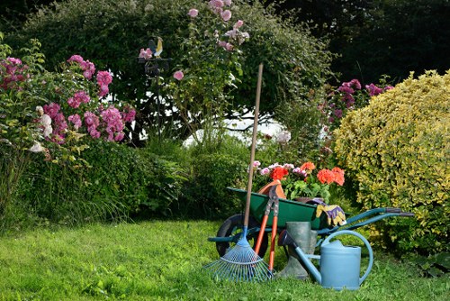 Landscapers Bromley team carrying out safe garden waste removal with insurance protection